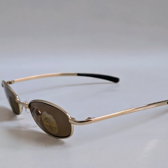 NWT Vintage 90's Rectangle Metal Sport Sunglasses (S. Gold) - Picture 3 of 5